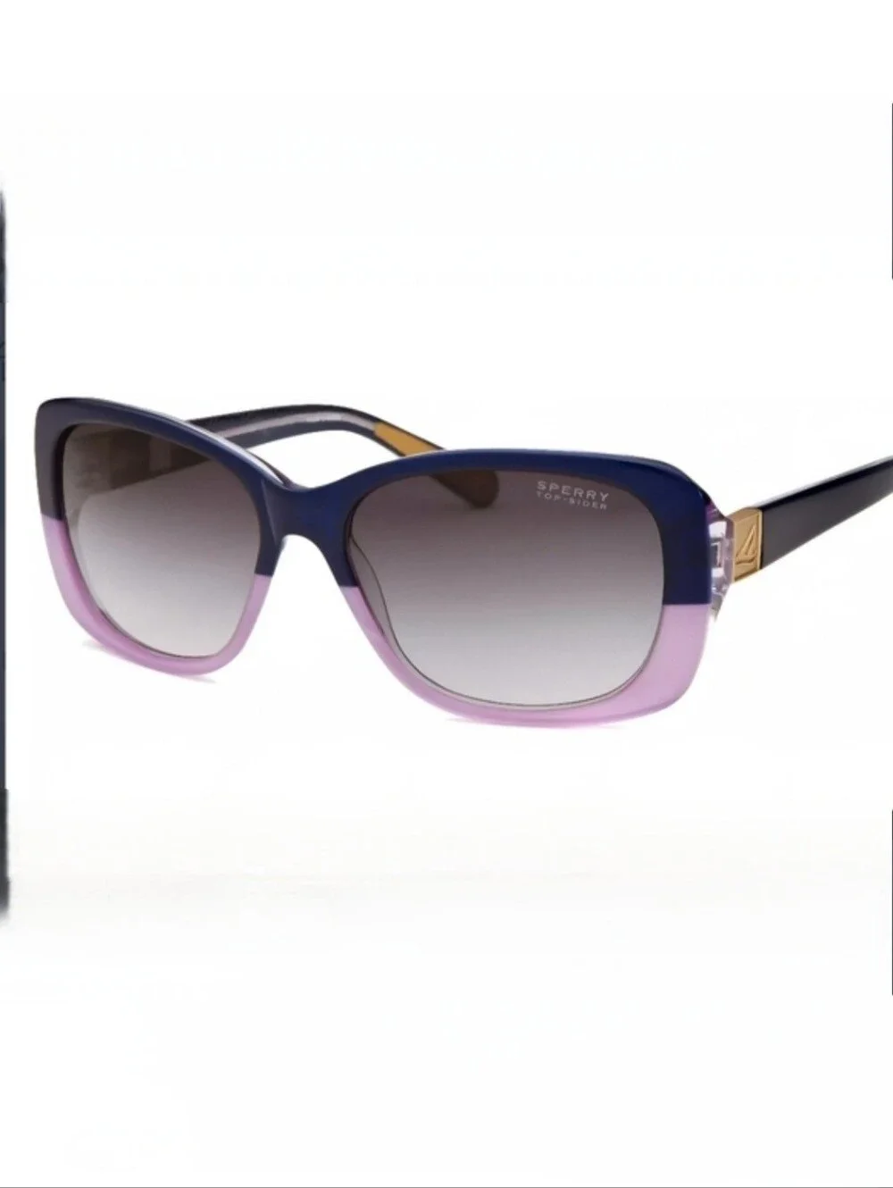 Sperry Topsider Vintage East Hampton Polarized Blue Purple Sunglasses With Case